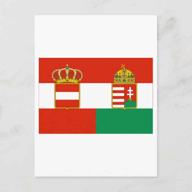 Austria-Hungary Flag (1869-1918) Postcard (Front)