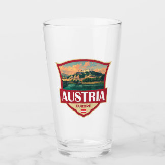 Austria Illustration Retro Badge Glass