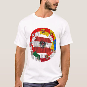 Austria & its Laender Waving Flags T-Shirt