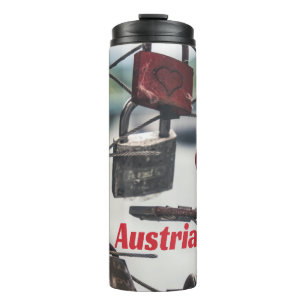 Austria Love Locks Bridge Salzburg Thermal Tumbler