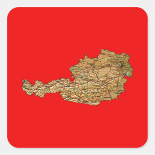 Austria Map Sticker