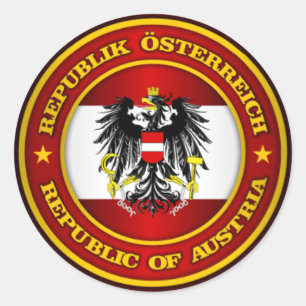 Austria Medallion Classic Round Sticker