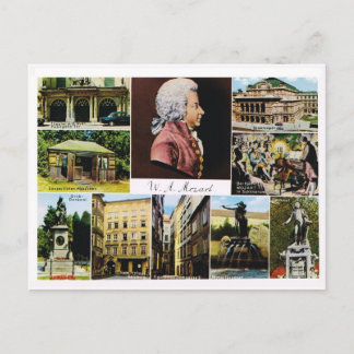 Austria, Mozart, places linked to Mozart Postcard