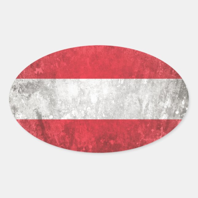 Austria Oval Sticker (Front)