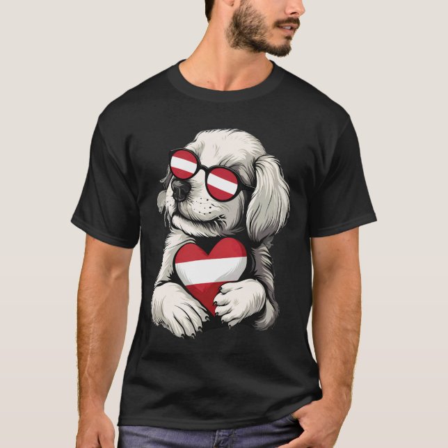 Austria Roots Austrian Flag T-Shirt (Front)