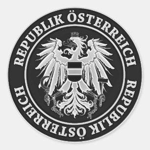 Austria Round Emblem Classic Round Sticker