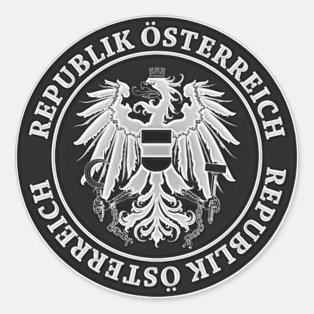 Austria Round Emblem Classic Round Sticker (Front)