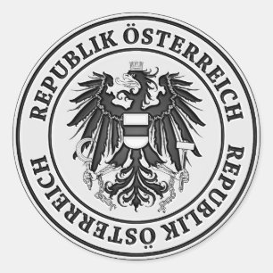 Austria Round Emblem Classic Round Sticker