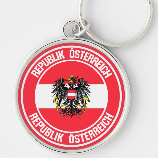 Austria Round Emblem Key Ring (Front)