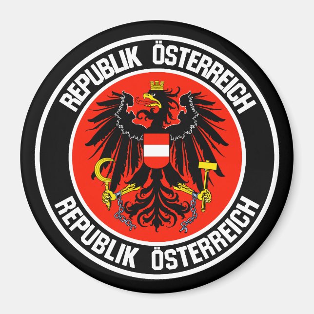 Austria Round Emblem Magnet (Front)