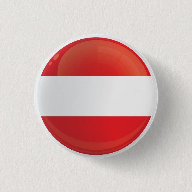 Austria  Round Icon Flag 3 Cm Round Badge (Front)