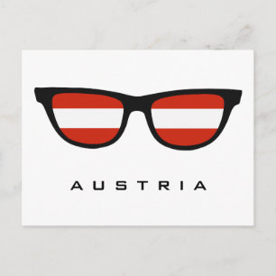 Austria Shades custom text & colour postcard