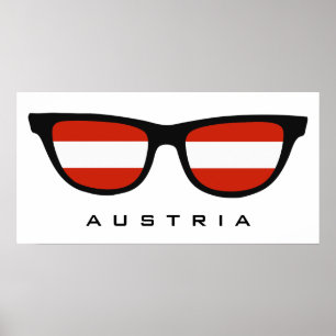 Austria Shades custom text & colour poster