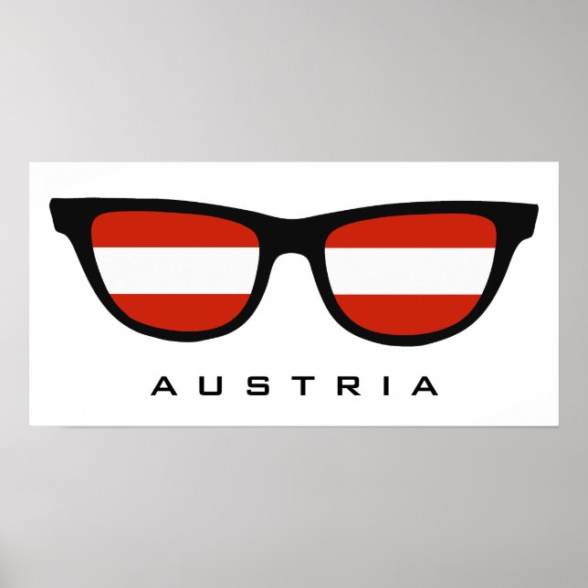 Austria Shades custom text & colour poster (Front)