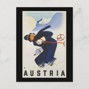 Austria Ski Postcard