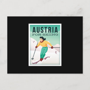 Austria Skiing Postcard