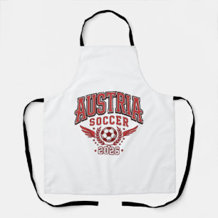 Austria Soccer 2026 Soccer Bold Country Typography Apron