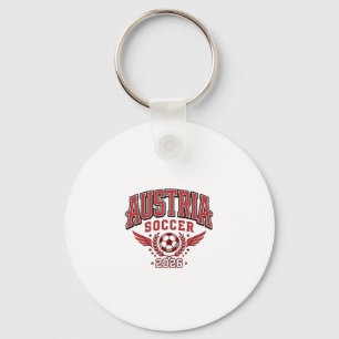 Austria Soccer 2026 Soccer Bold Country Typography Key Ring