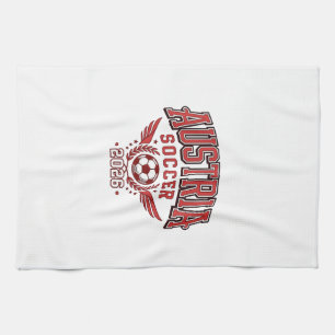 Austria Soccer 2026 Soccer Bold Country Typography Tea Towel