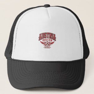 Austria Soccer 2026 Soccer Bold Country Typography Trucker Hat