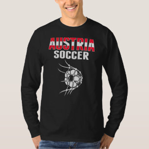 Austria Soccer Ball In Net  Austrian Football Supp T-Shirt