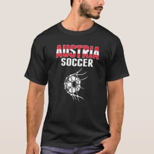 Austria Soccer Ball In Net Austrian Football Supp T-Shirt