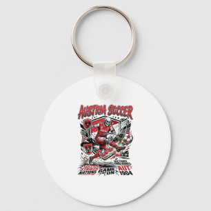 Austria Soccer Skeleton Striker Nations Poster Sty Key Ring