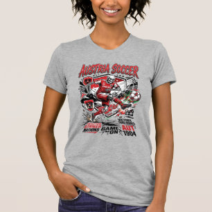 Austria Soccer Skeleton Striker Nations Poster Sty T-Shirt