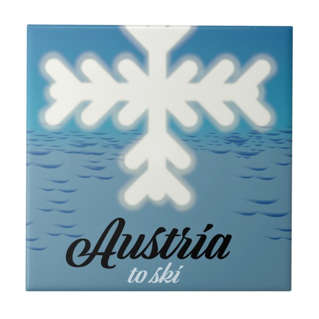 Austria to ski ceramic tile (Front)