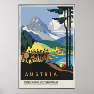 Austria Tourism Vintage Poster