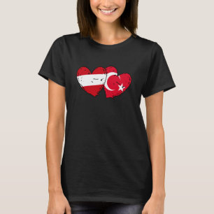 Austria Turkey Heart Flag Türkiye Austrian Turkish T-Shirt