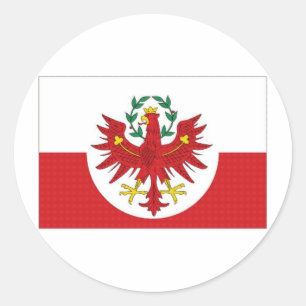 Austria Tyrol Flag Classic Round Sticker