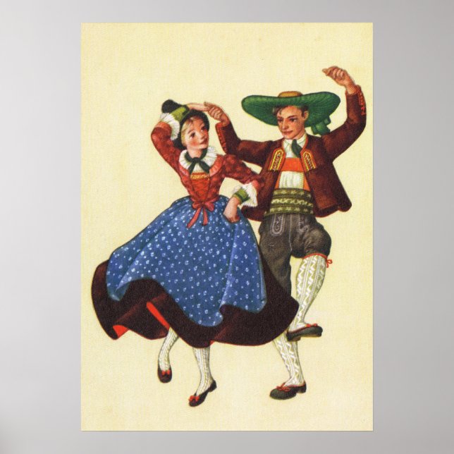 Austria,  Tyrolean folk dancing Poster (Front)