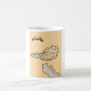 Austria Vintage Illustrated map Coffee Mug