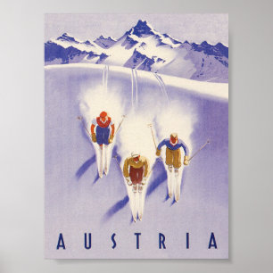 Austria Vintage Ski Poster