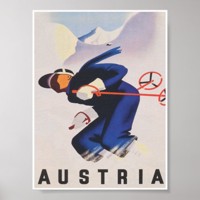 Austria Vintage Ski Poster (Front)