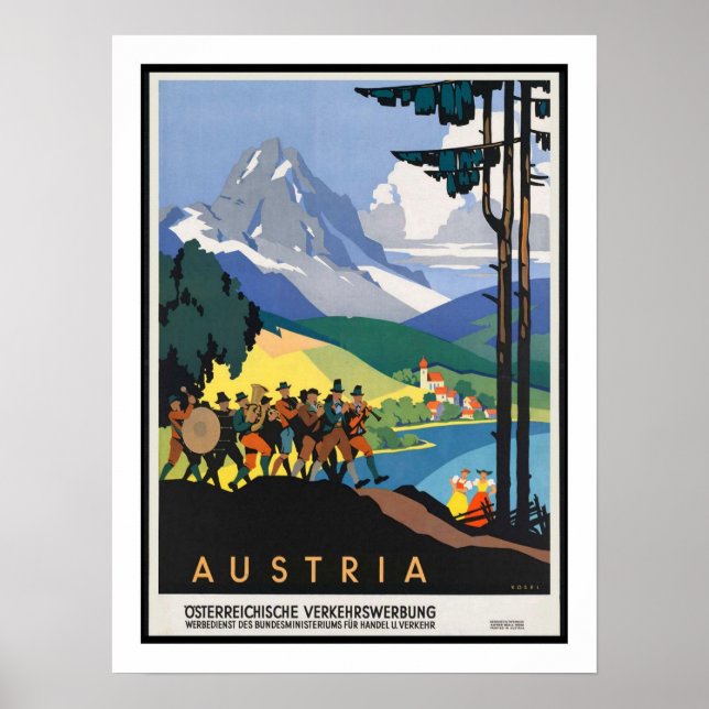 Austria Vintage Travel Poster (Front)