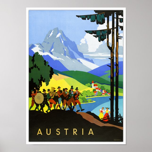 Austria Vintage Travel Poster (Front)