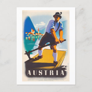 Austria Vintage Travel Poster 1935 Postcard