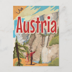 Austria Vintage Travel Poster Postcard