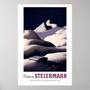 Austria Wall Art Print Styria Vintage Travel Poste