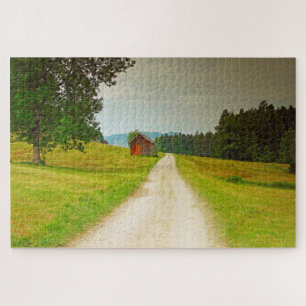 Austria wooden hut and path jigsaw puzzle