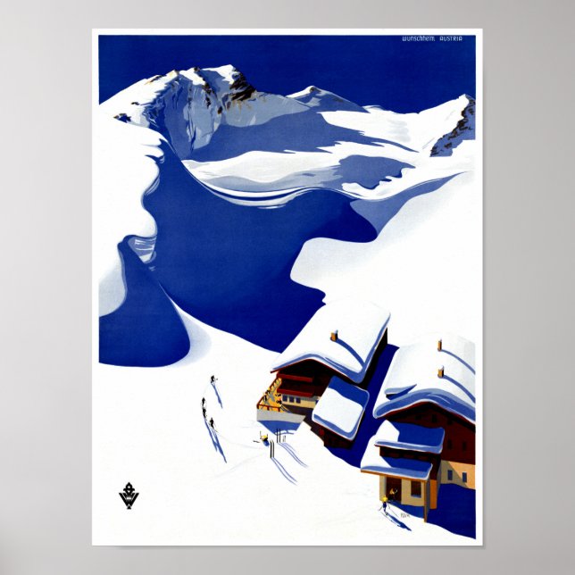 Austria Wunschheim Restored Vintage Travel Poster (Front)