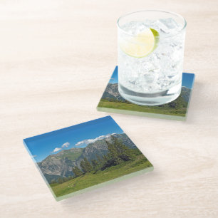 Austrian Alps In Summer Glass Coaster