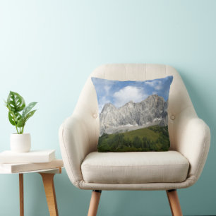Austrian Alps In Summertime Cushion
