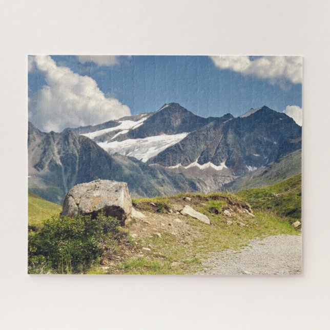 Austrian Alps Scenic Mountain Jigsaw Puzzle (Horizontal)