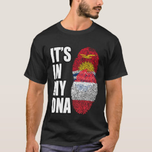 Austrian And Kiribati Mix DNA Heritage Flag T-Shirt