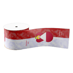Austrian Angel Blonde Hair Red White Personalised Grosgrain Ribbon