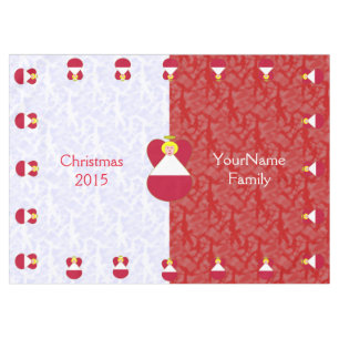 Austrian Angel Blonde Hair Red White Personalised  Tablecloth