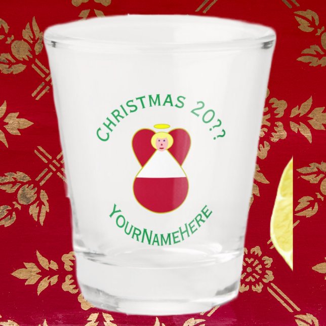 Austrian Angel Christmas Flag Personalised  Shot Glass (Creator Uploaded)